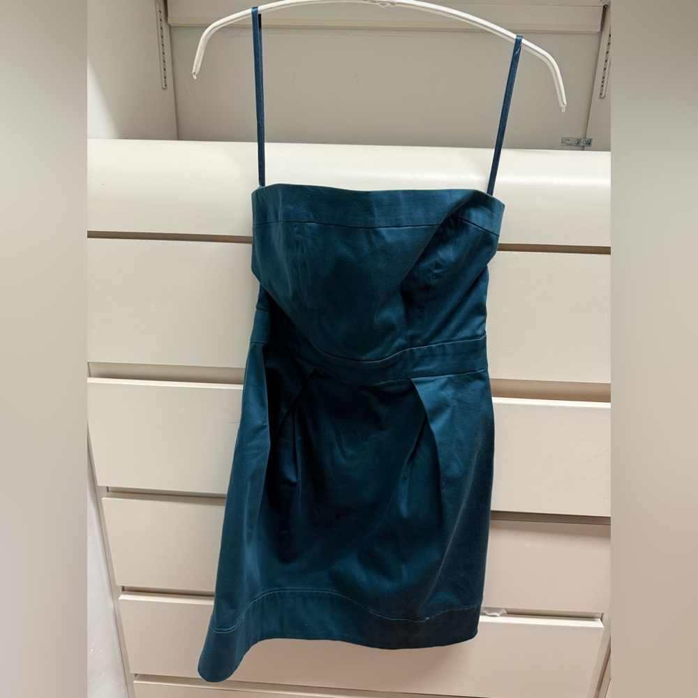 French Connection Teal Strapless Cocktail Dress